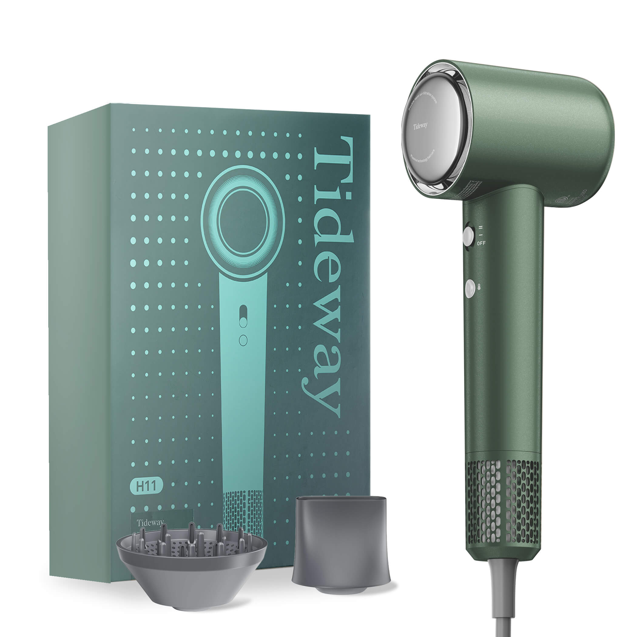 Tideway AURA Edition H11 High-Speed Hair Dryer | Green