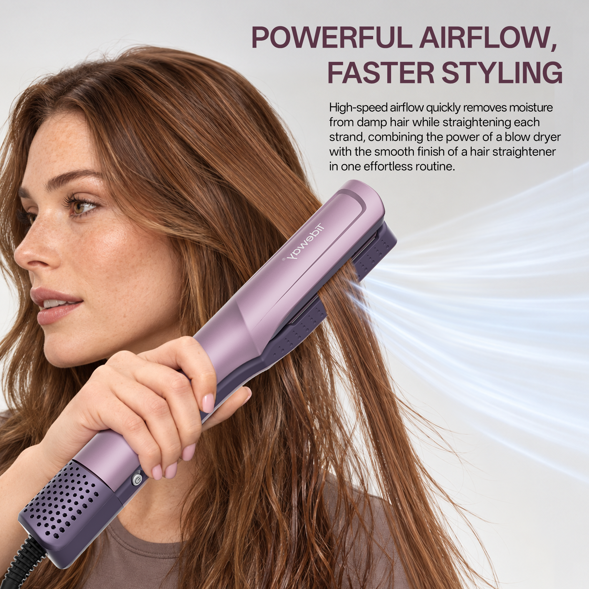 Tideway Purple Infrared Cold Air Hair Straightener