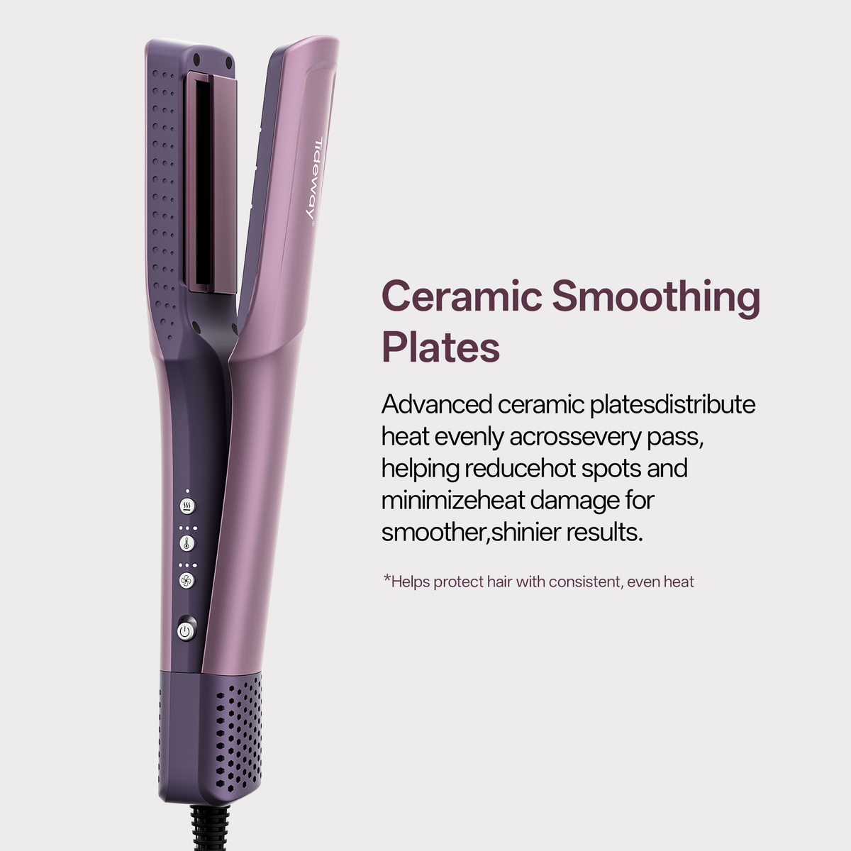Tideway Purple Infrared Cold Air Hair Straightener