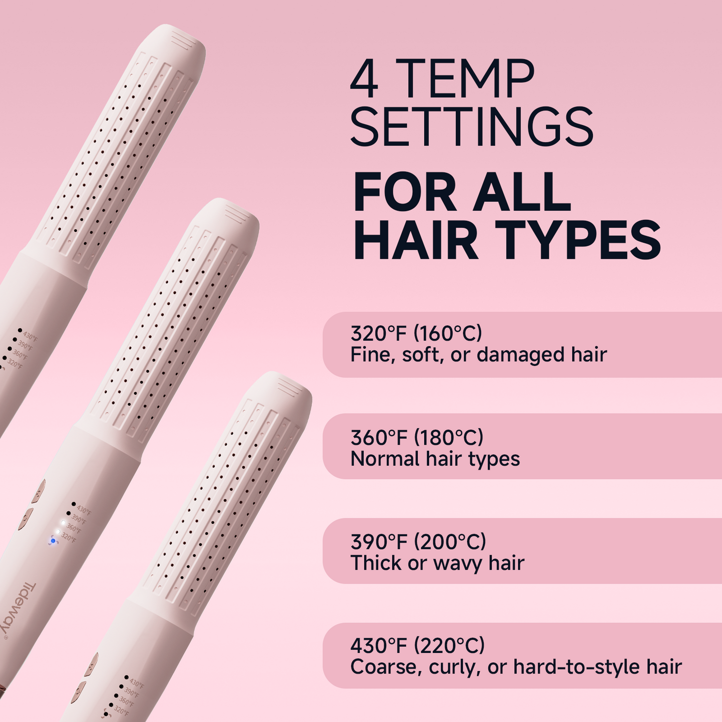 Tideway 360°Airflow Styler Hair Straightener and Curler with Ionic Smoothing