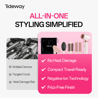 【NEW ARRIVAL】Tideway Prowaver 6-in-1 Ionic Hot Air Styler Wrap