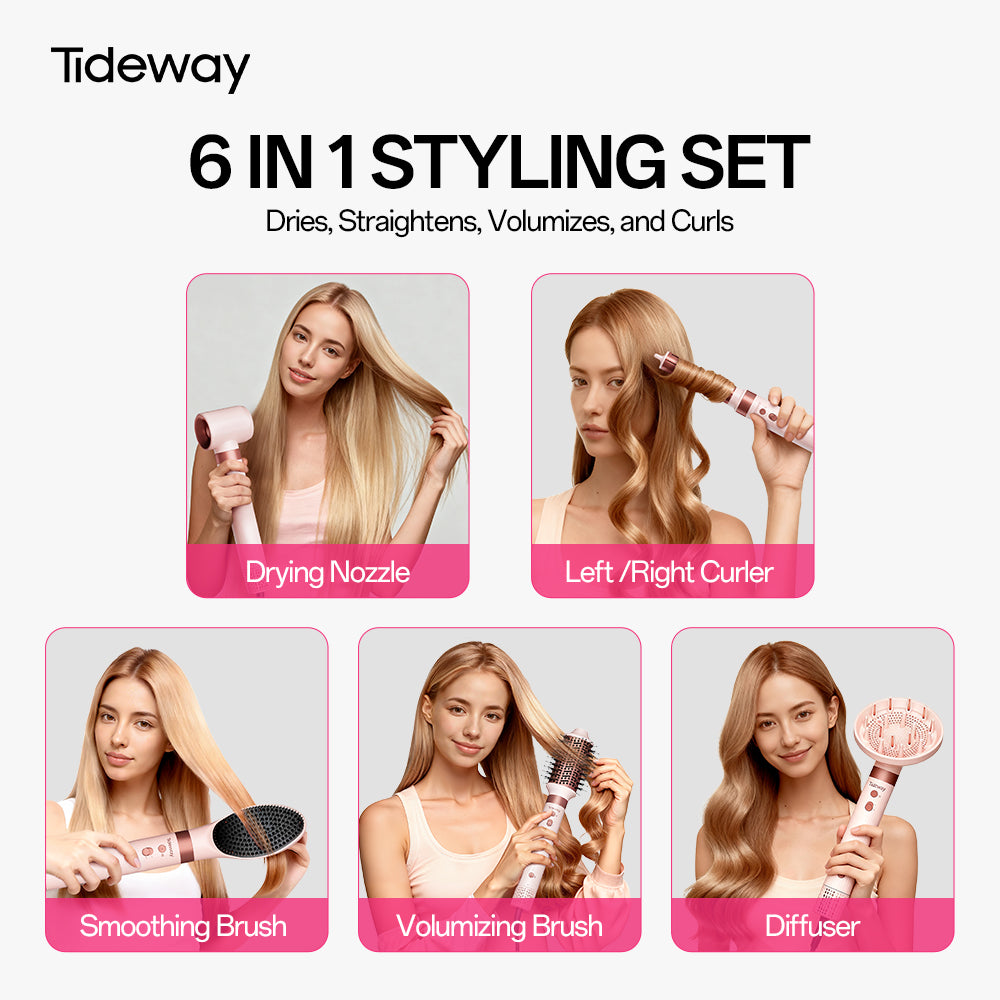 【NEW ARRIVAL】Tideway Prowaver 6-in-1 Ionic Hot Air Styler Wrap
