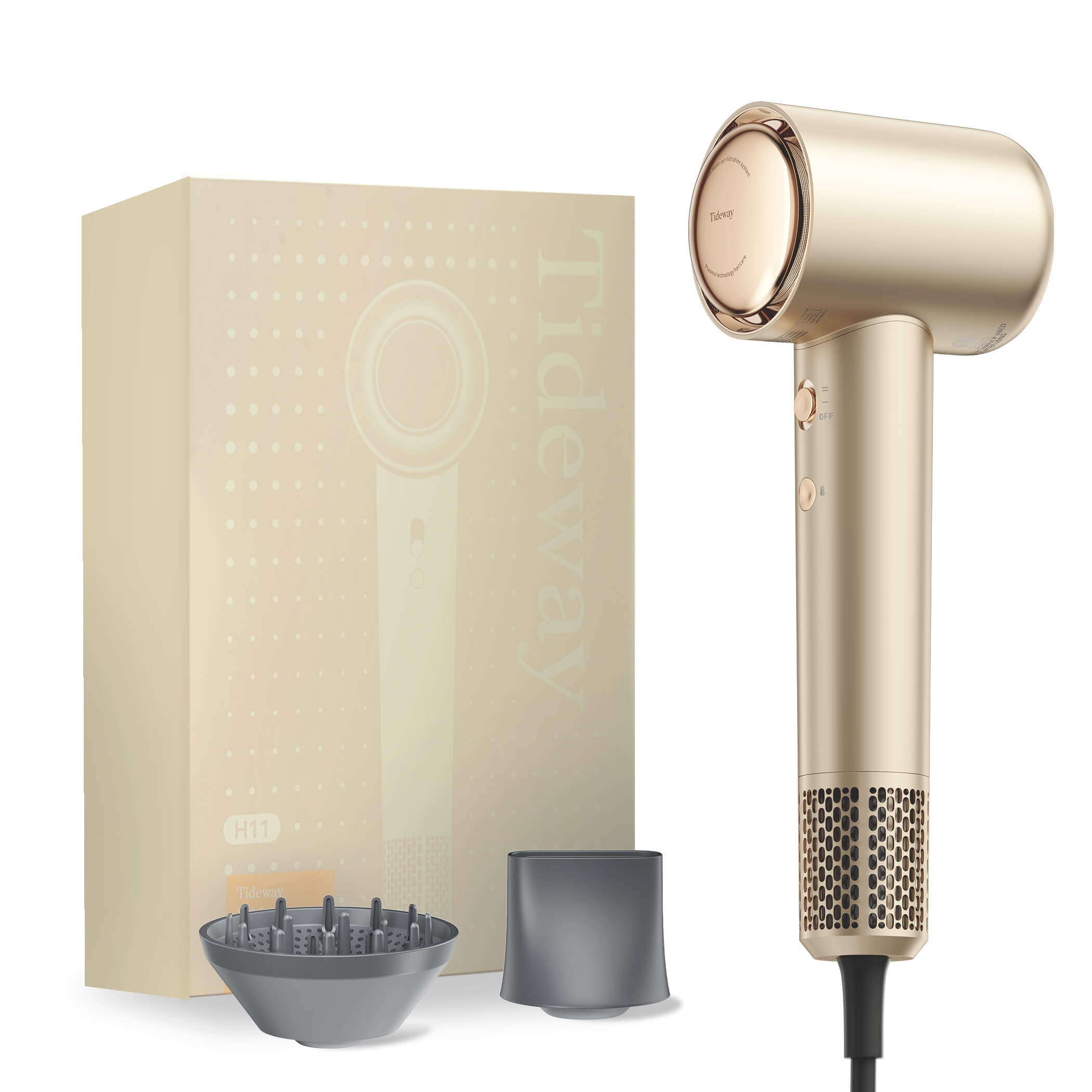Tideway AURA Edition H11 High-Speed Hair Dryer | Champagne Gold
